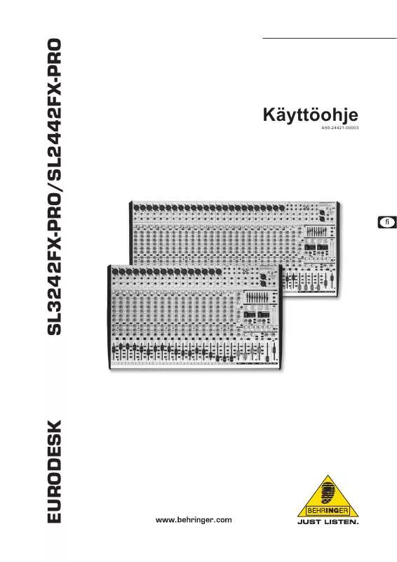 Mode d'emploi BEHRINGER SL2442FX-PRO