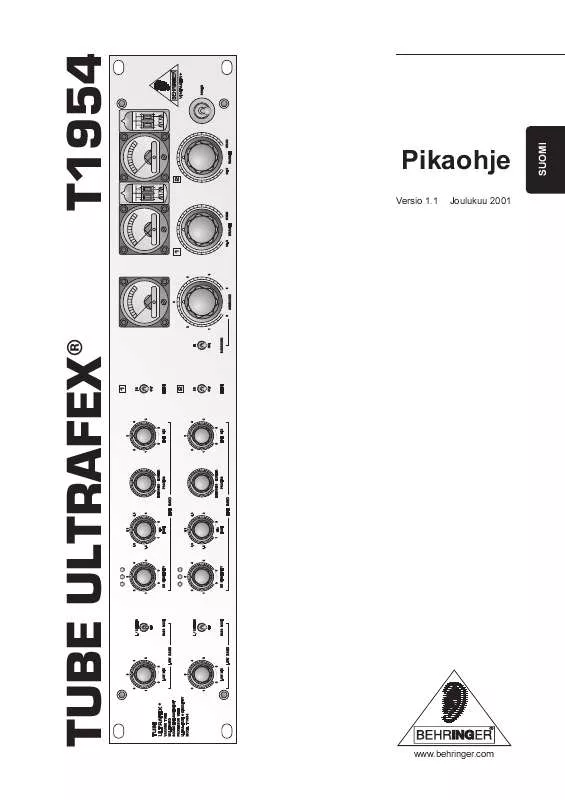 Mode d'emploi BEHRINGER T1954