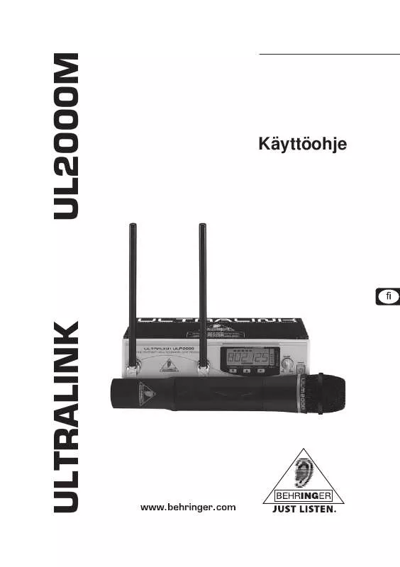 Mode d'emploi BEHRINGER UL2000M