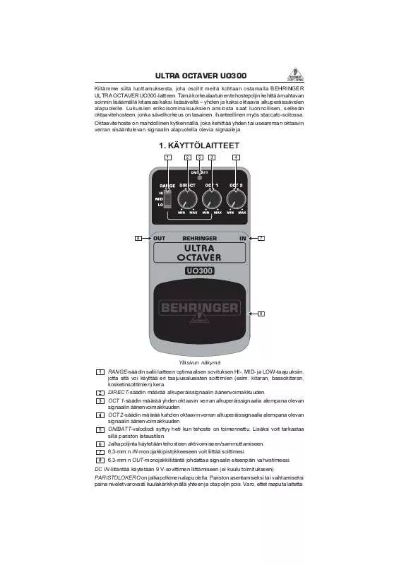 Mode d'emploi BEHRINGER UO300