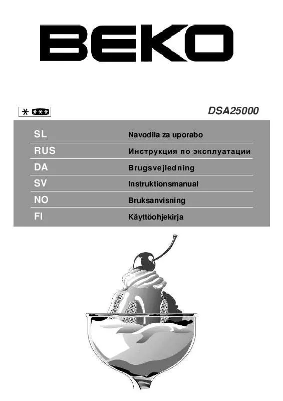 Mode d'emploi BEKO DSA25000