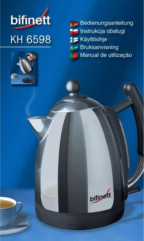 Mode d'emploi BIFINETT KH 6598 STAINLESS STEEL WATER KETTLE