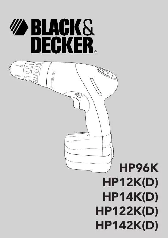 Mode d'emploi BLACK & DECKER HP12K