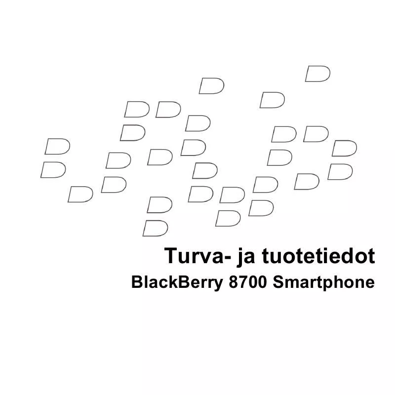 Mode d'emploi BLACKBERRY 8700