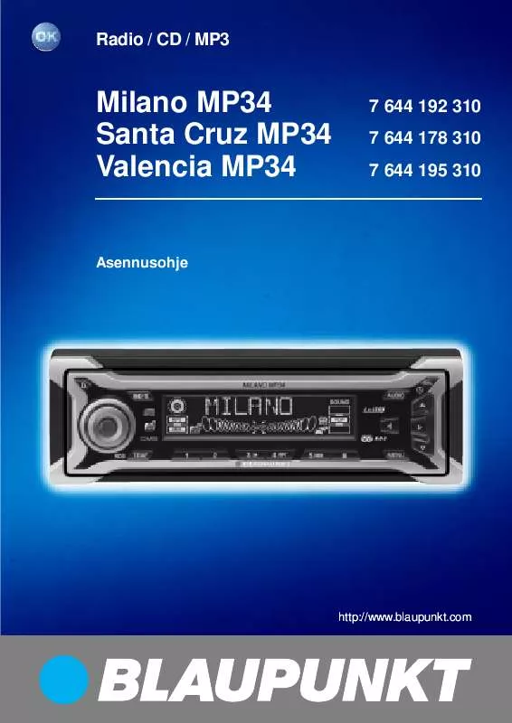 Mode d'emploi BLAUPUNKT SANTA CRUZ MP34