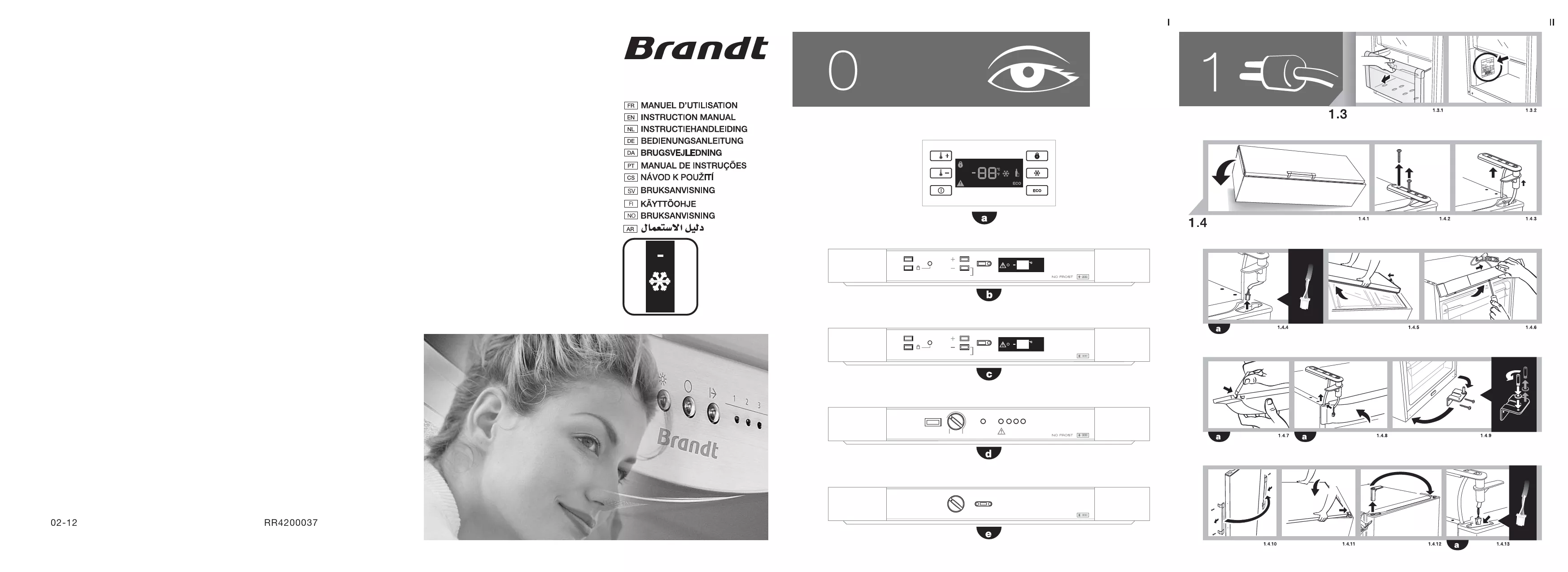 Mode d'emploi BRANDT BFU280DNW