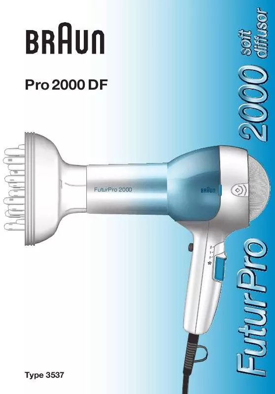 Mode d'emploi BRAUN FUTURPRO 2000