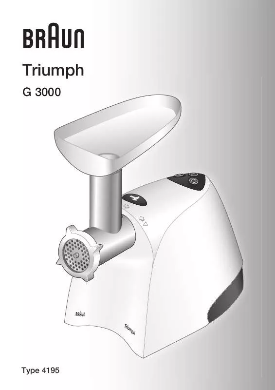 Mode d'emploi BRAUN G 3000