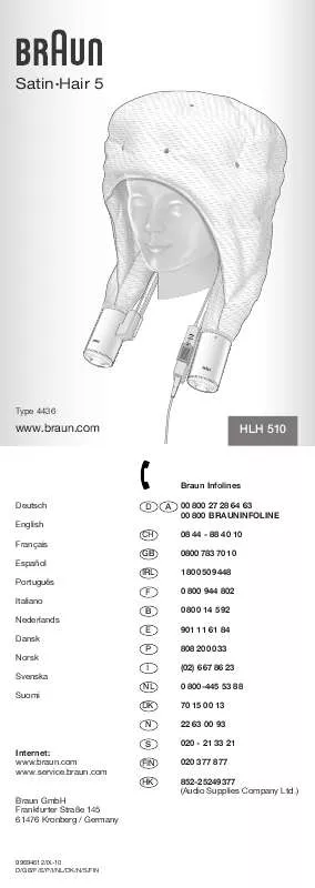 Mode d'emploi BRAUN HLH 510