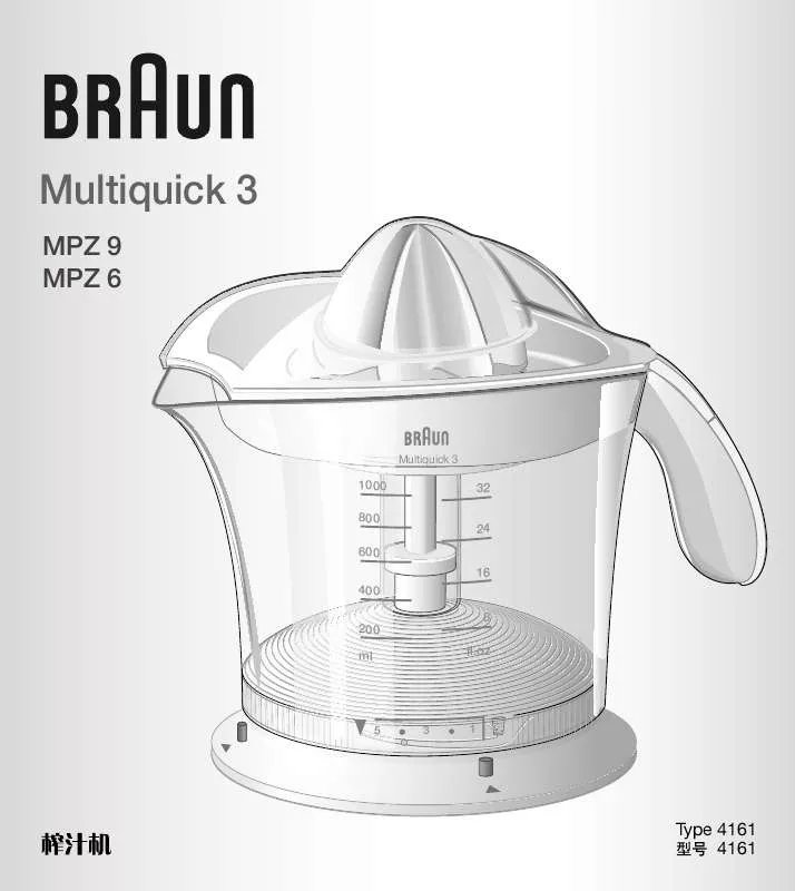 Mode d'emploi BRAUN MPZ6