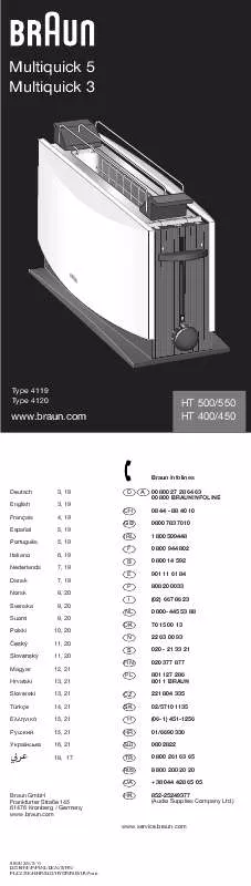 Mode d'emploi BRAUN MULTIQUICK 5