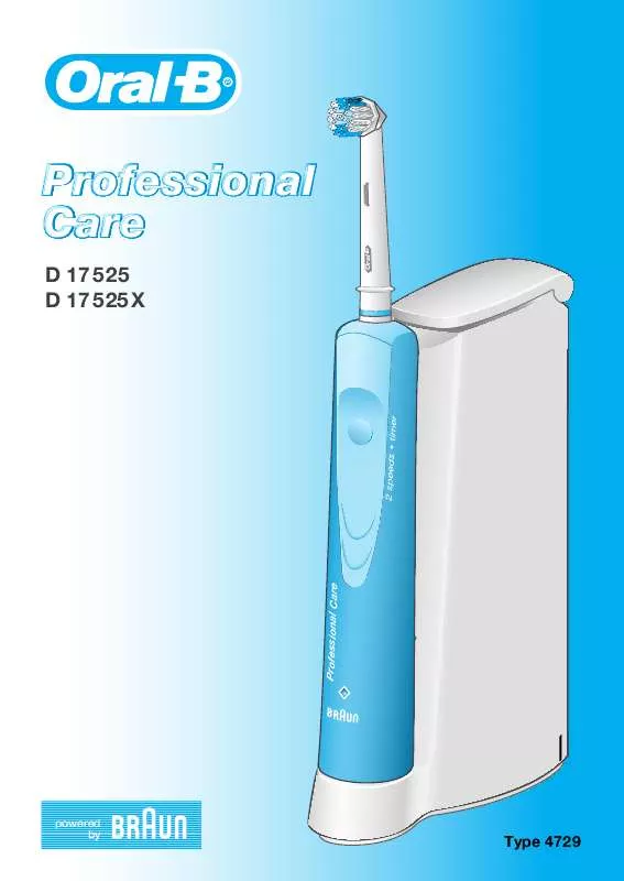 Mode d'emploi BRAUN ORALB PROFESSIONALCARE D17.525 X