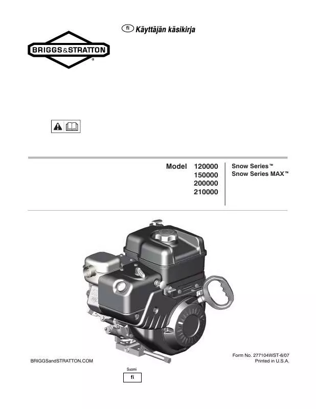 Mode d'emploi BRIGGS & STRATTON 150000