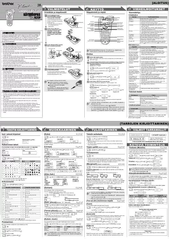 Mode d'emploi BROTHER 1005