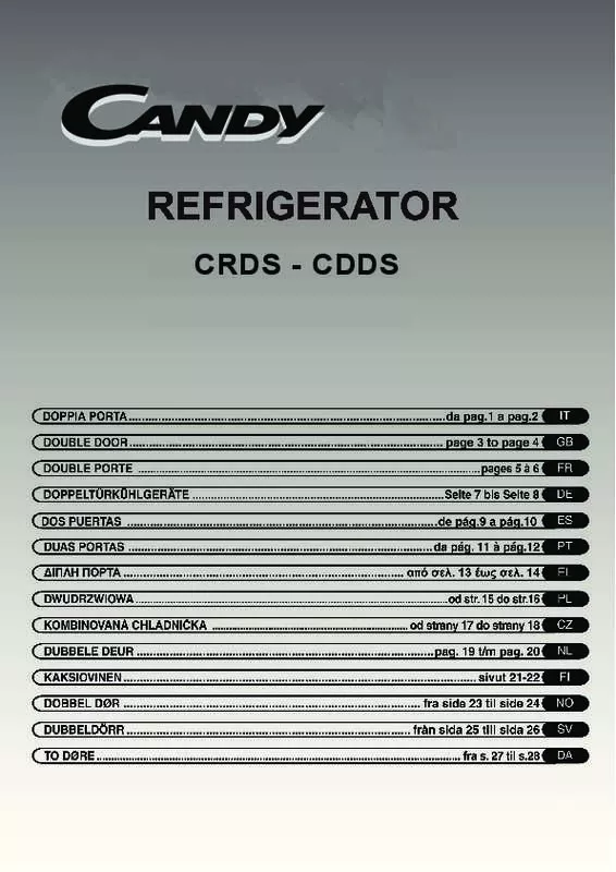 Mode d'emploi CANDY CRDS 5142 X