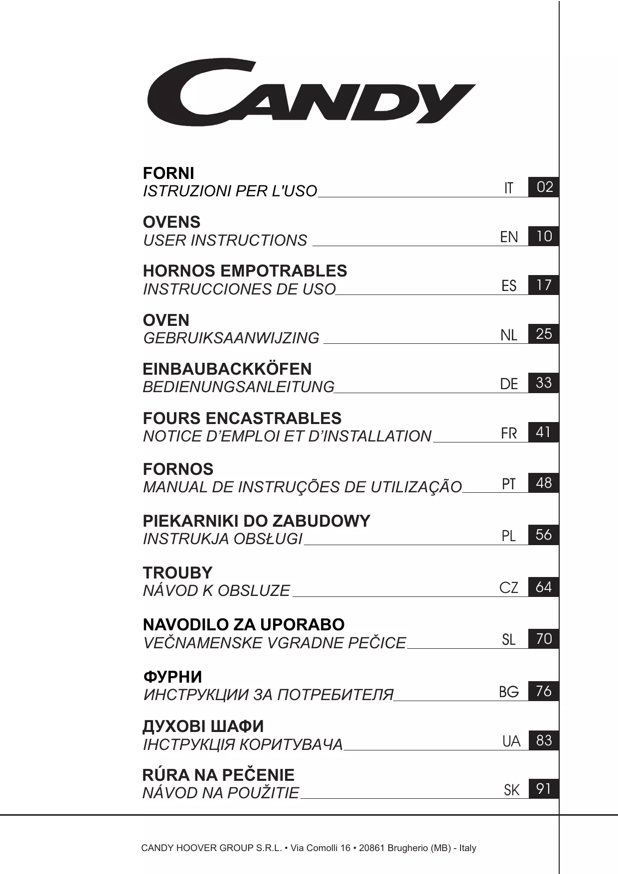 Mode d'emploi CANDY FCP502W/E