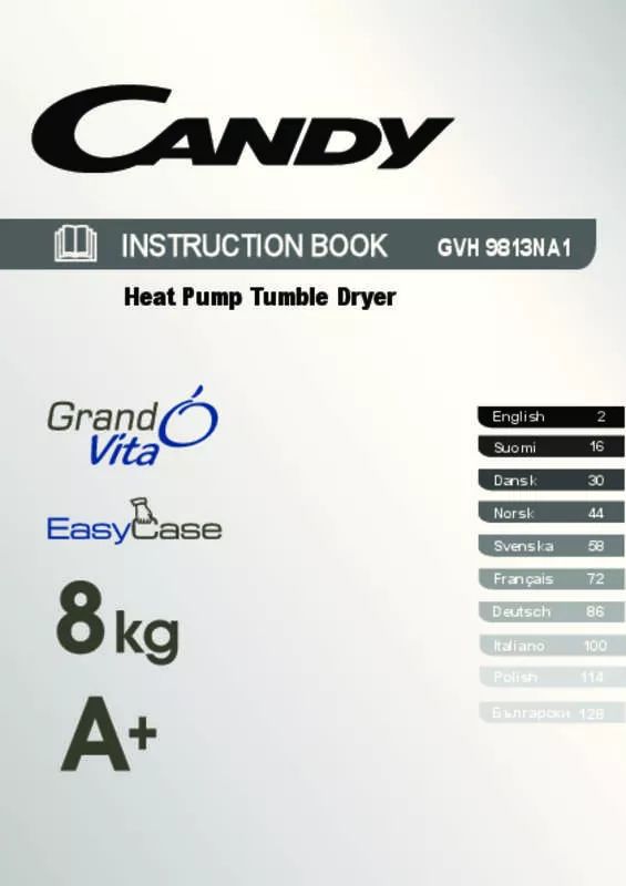 Mode d'emploi CANDY GVH 9813NA1-S