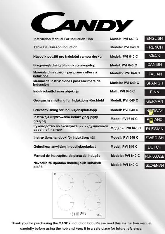 Mode d'emploi CANDY PVI 640 C