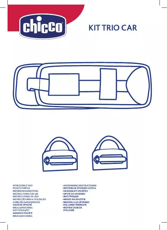 Mode d'emploi CHICCO KIT TRIO CAR