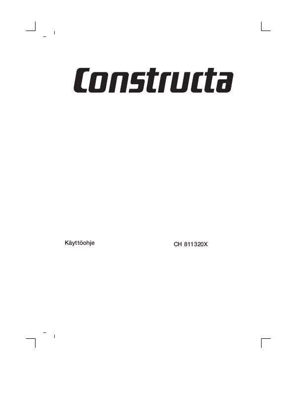 Mode d'emploi CONSTRUCTA CH811320X