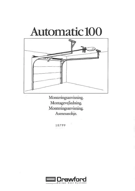 Mode d'emploi CRAWFORD AUTOMATIC 100