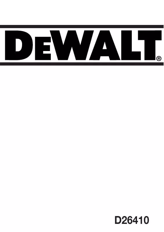 Mode d'emploi DEWALT D26410