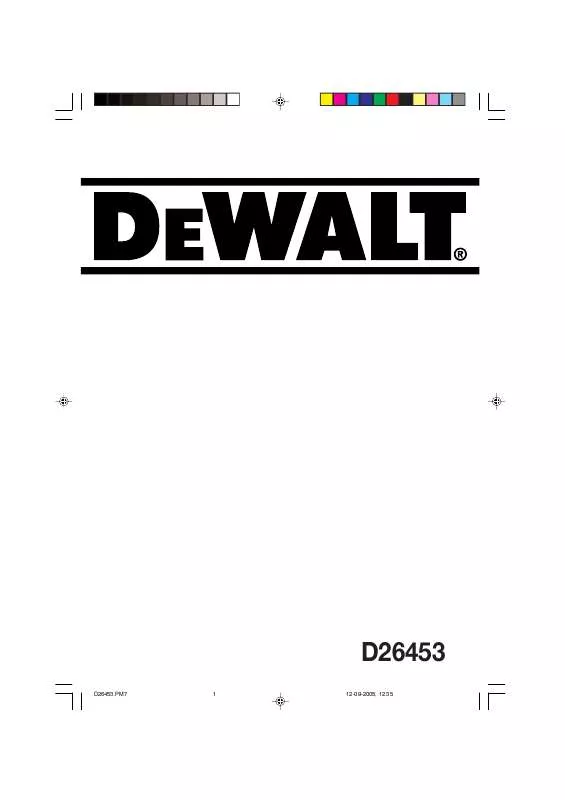 Mode d'emploi DEWALT D26453