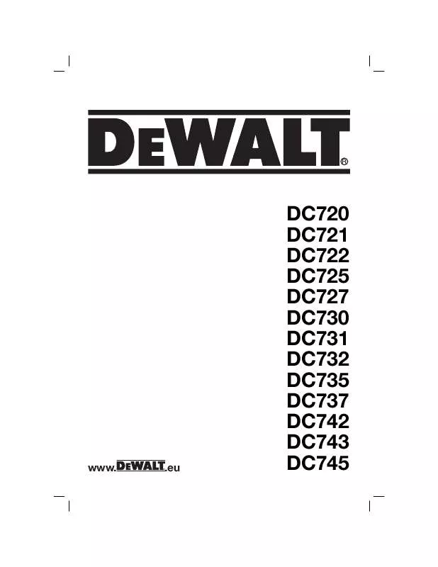 Mode d'emploi DEWALT DC725KA