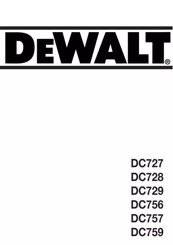 Mode d'emploi DEWALT DC728KA