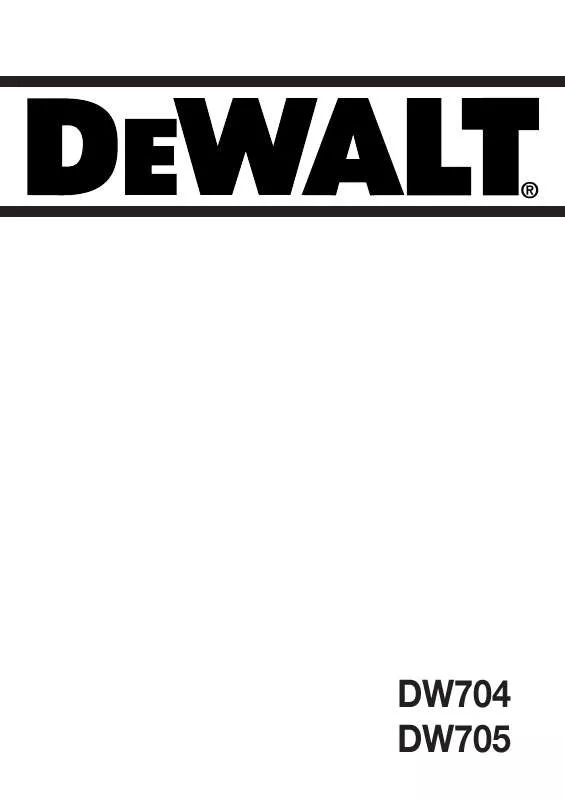 Mode d'emploi DEWALT DW705