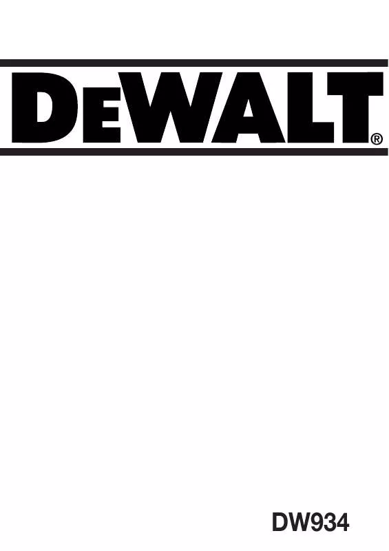 Mode d'emploi DEWALT DW934K2H