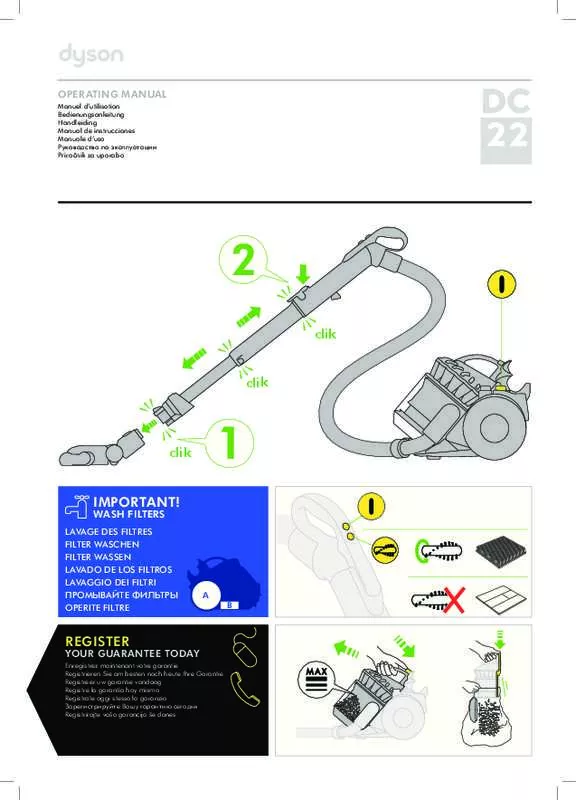 Mode d'emploi DYSON DC22 MOTORHEAD