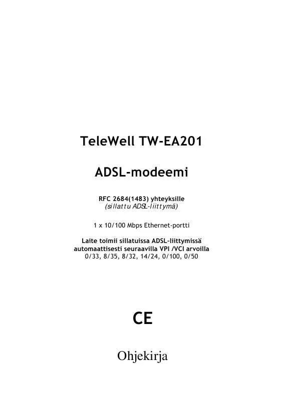 Mode d'emploi EASYTEL OY TELEWELL TW-EA201