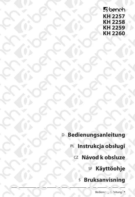 Mode d'emploi EBENCH KH 2260