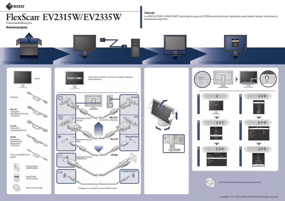 Mode d'emploi EIZO FLEXSCAN EV2315W