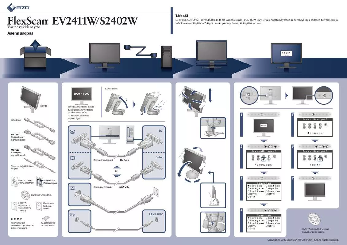 Mode d'emploi EIZO FLEXSCAN EV2411W