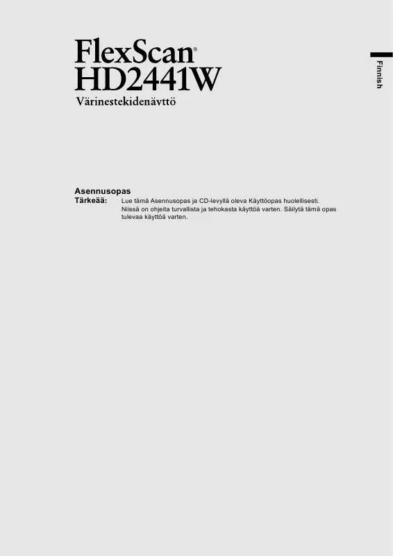 Mode d'emploi EIZO FLEXSCAN HD2441W