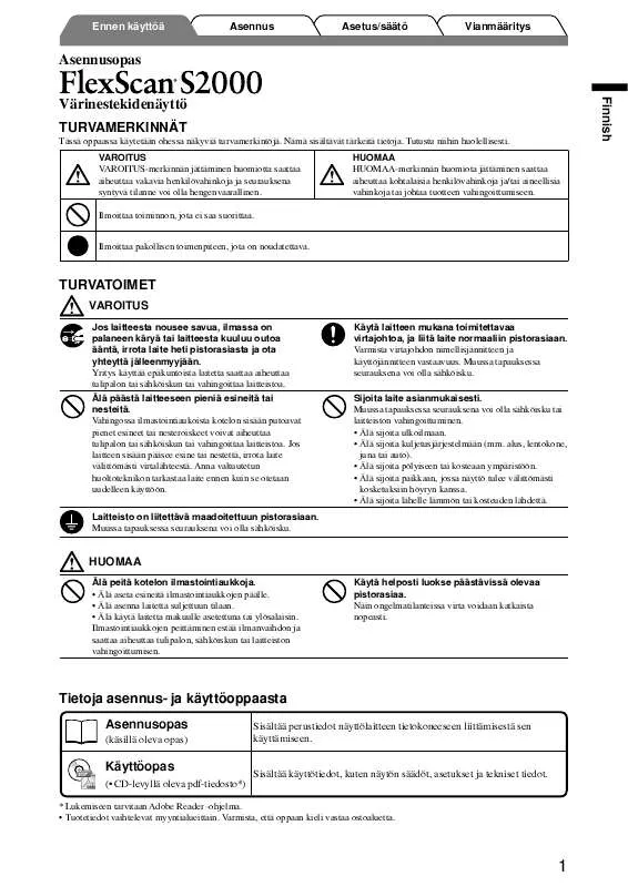 Mode d'emploi EIZO FLEXSCAN S2000