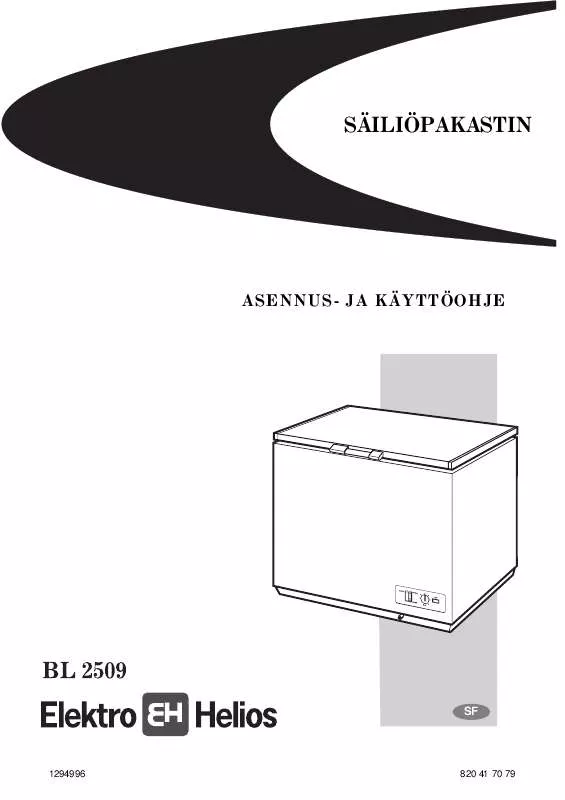 Mode d'emploi ELEKTRO HELIOS BL2509