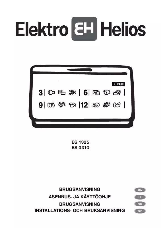 Mode d'emploi ELEKTRO HELIOS BS3310