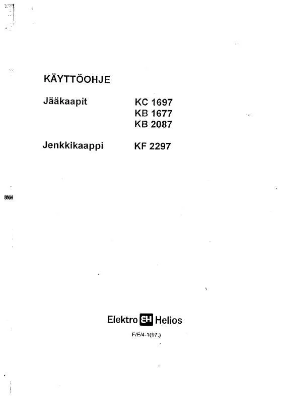 Mode d'emploi ELEKTRO HELIOS KC1697