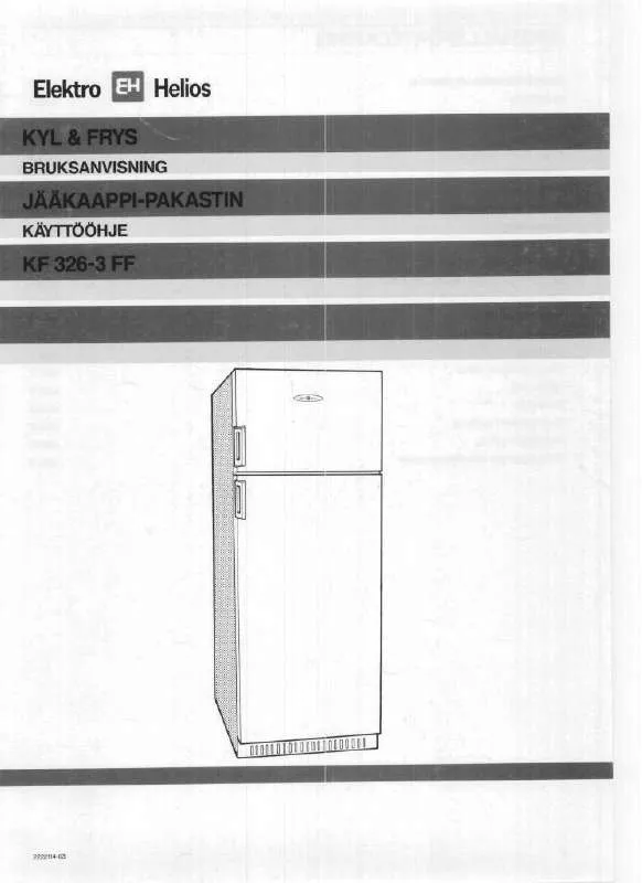 Mode d'emploi ELEKTRO HELIOS KF326-3FF