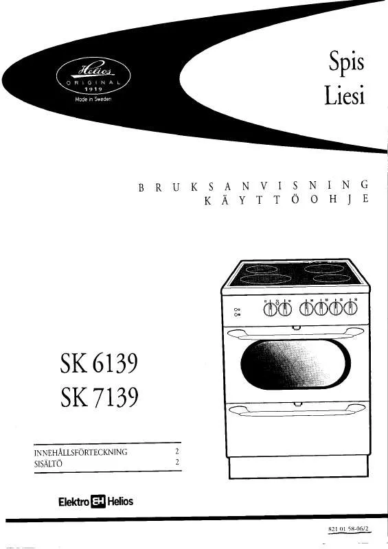 Mode d'emploi ELEKTRO HELIOS SK6139