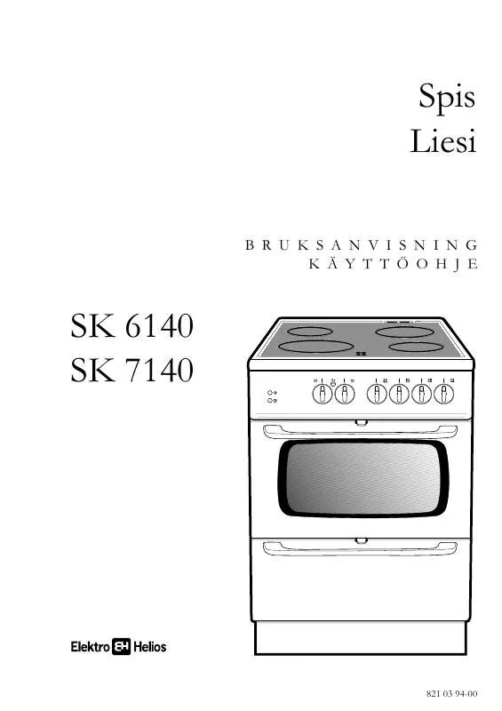 Mode d'emploi ELEKTRO HELIOS SK6140