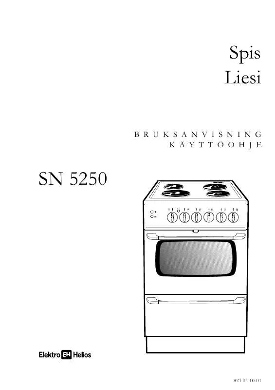 Mode d'emploi ELEKTRO HELIOS SN5250