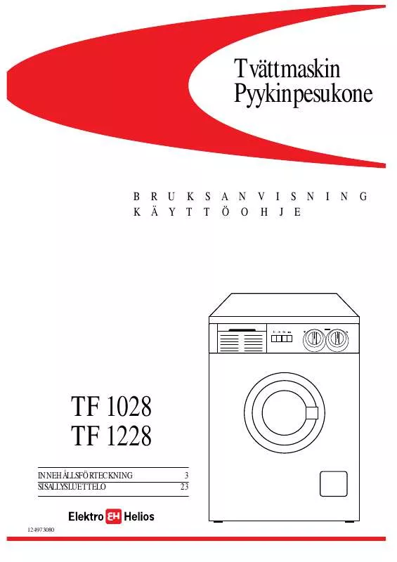 Mode d'emploi ELEKTRO HELIOS TF1028