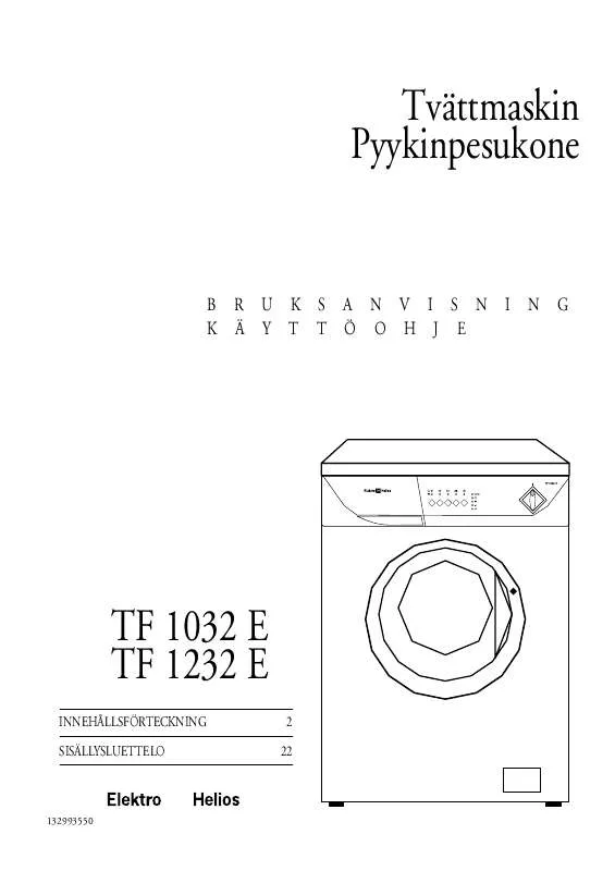 Mode d'emploi ELEKTRO HELIOS TF1032E