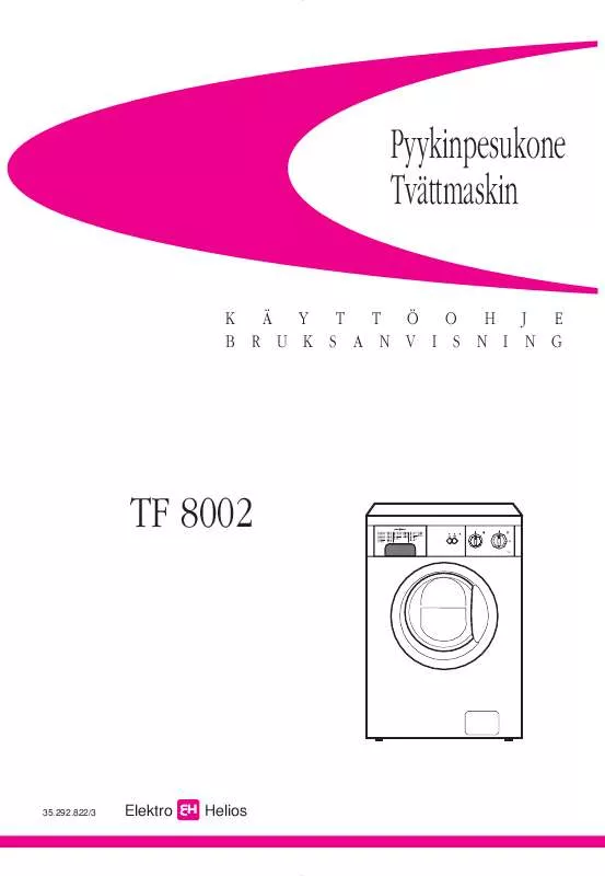 Mode d'emploi ELEKTRO HELIOS TF8002