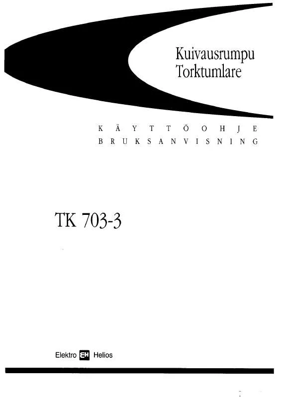 Mode d'emploi ELEKTRO HELIOS TK703-3