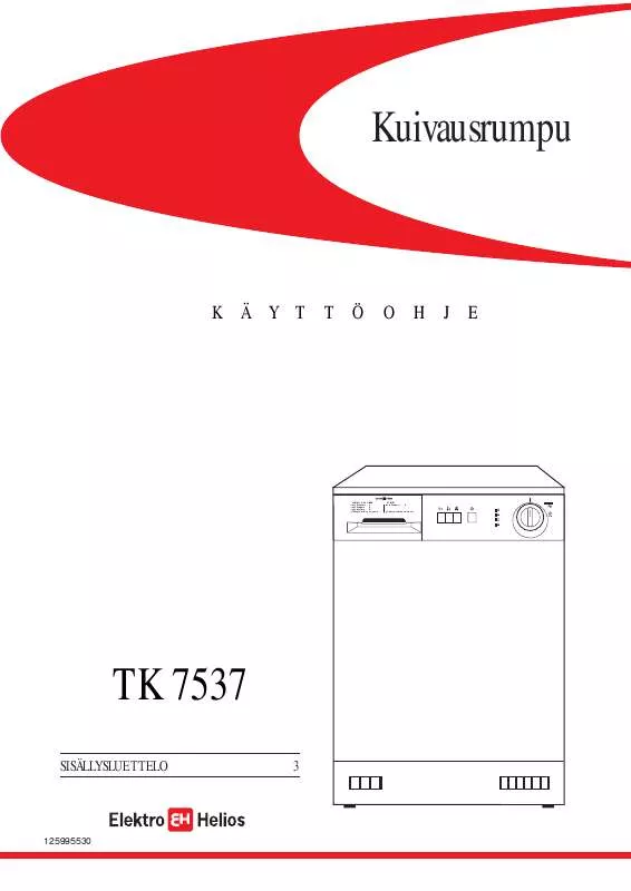 Mode d'emploi ELEKTRO HELIOS TK7537